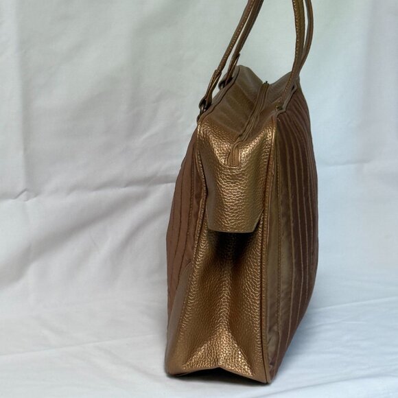 Estee Lauder Large Padded Laptop Travel Case Tote / Shoulder Bag - Bronze - New - Picture 5 of 9